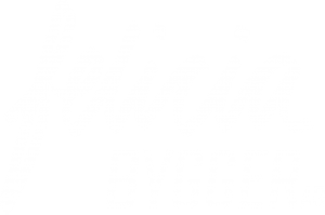 Felicia Bygger logotyp vit